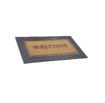 Gratte-pieds coco DECORMAT 8mm Welcome 45x75cm