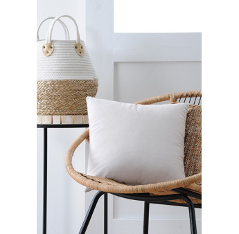 Coussin zip DUO 40x40cm écru