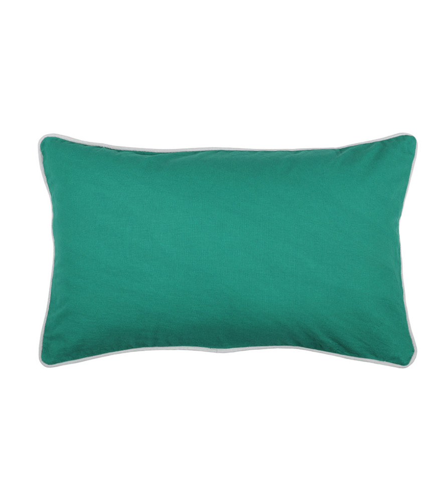 Coussin zip DUO 30x50cm émeraude Coussin zip DUO 30x50cm émeraude