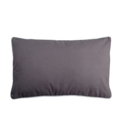 Coussin zip DUO 30x50cm gris/perle