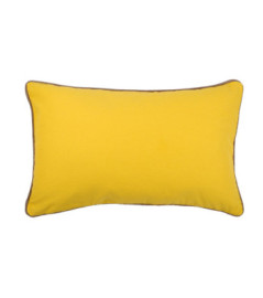 Coussin zip DUO 30x50cm moutarde/taupe