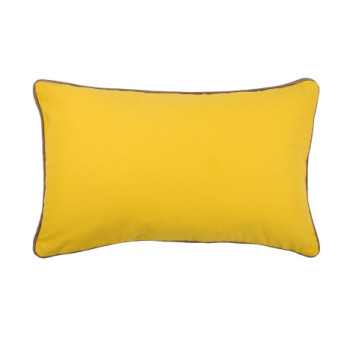Coussin zip DUO 30x50cm moutarde/taupe