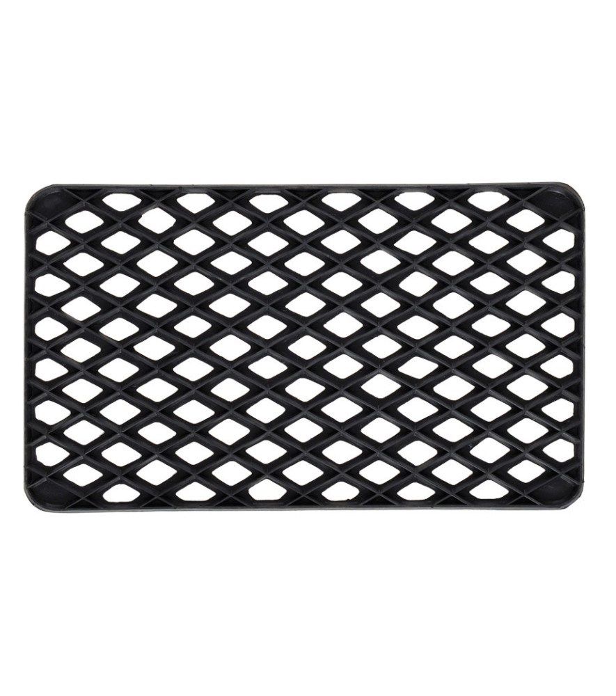 Tapis DECORMAT grille caoutchouc noir 10mm 33x55cm