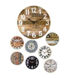 Pendule KATAMEX bois MDF Ø.34cm