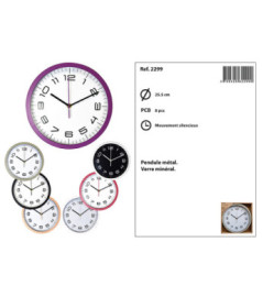 Pendule KATAMEX plastique Ø.25,5cm