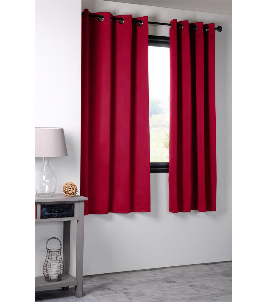 Rideau NOTTE occultant rouge 135x250cm Rideau NOTTE occultant rouge 135x250cm