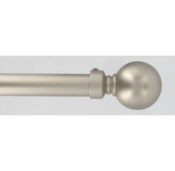 Kit tringle extensible 120 à 210cm ESSENTIEL embout boule argent mat
