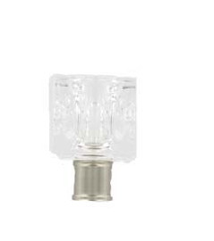 Embout ESSENTIEL cube argent