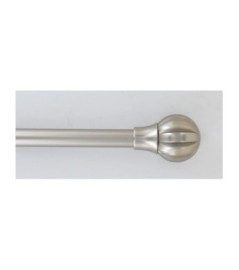 Kit tringle extensible 120 à 210cm ESSENTIEL embout Brasserie Argent