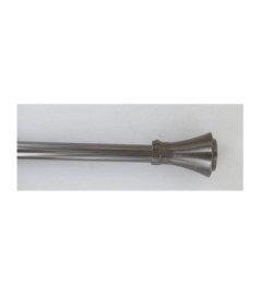Kit tringle extensible 120 à 210cm ESSENTIEL embout Brasserie Graphite