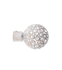 Embout LUANCE Boule Perforée Blanc/Or