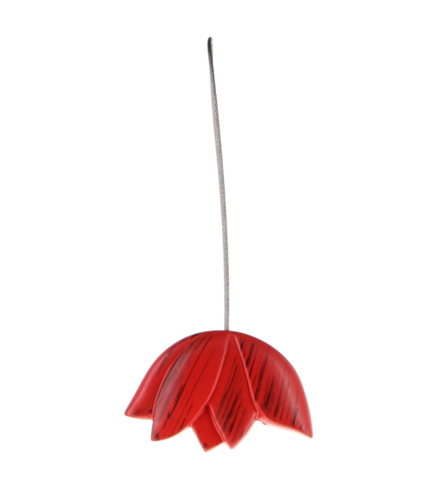 Embrasse LUANCE résine aimantée Tulipe PM Rouge/Noir Embrasse LUANCE résine aimantée Tulipe PM Rouge/Noir