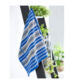 Lot de 3 torchons Béa Bleu/Beige 50x80cm