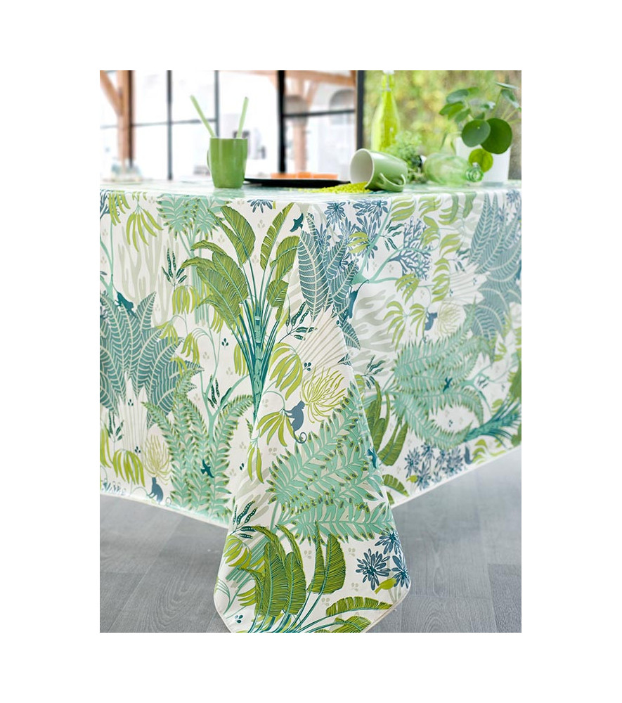 Toile cirée CALITEX Canopee Vert 140x200cm Toile cirée CALITEX Canopee Vert 140x200cm