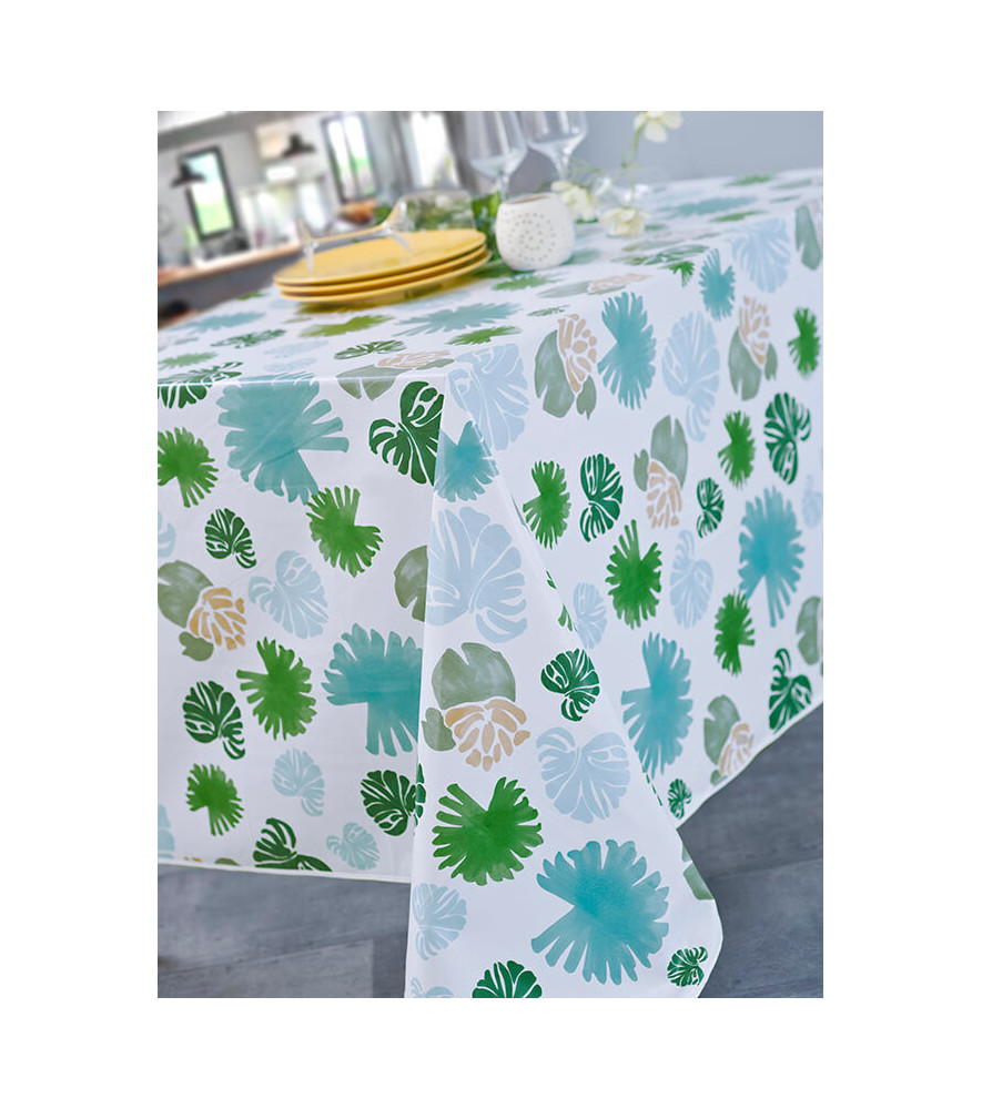Toile cirée CALITEX Nénuphar Vert 140x250cm Toile cirée CALITEX Nénuphar Vert 140x250cm