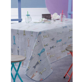 Toile cirée CALITEX Little Fish Multicolore 140x200cm