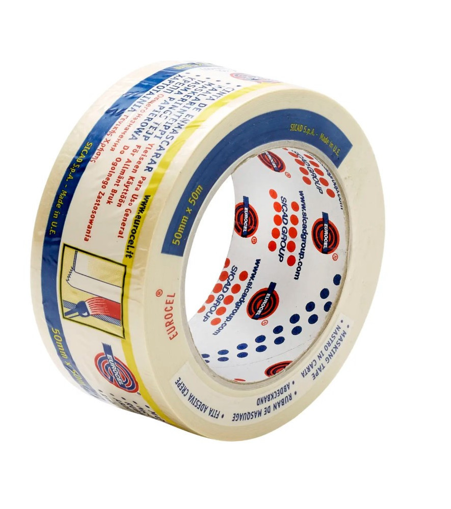Ruban de masquage EUROCEL MSK6143 60°C 50mx50mm Ruban de masquage EUROCEL MSK6143 60°C 50mx50mm
