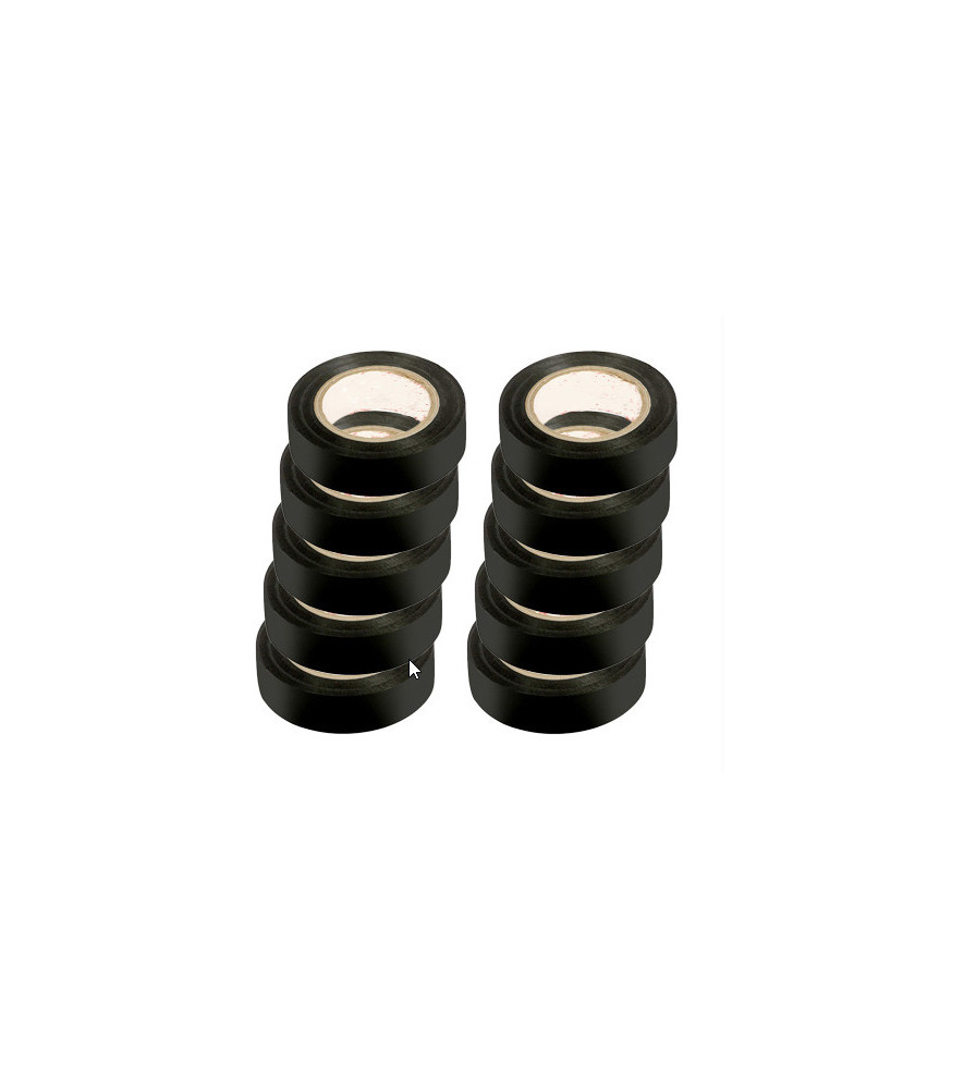 Ruban adhésif PVC électrique EUROCEL Isotape noir 10mx15mm Ruban adhésif PVC électrique EUROCEL Isotape noir 10mx15mm