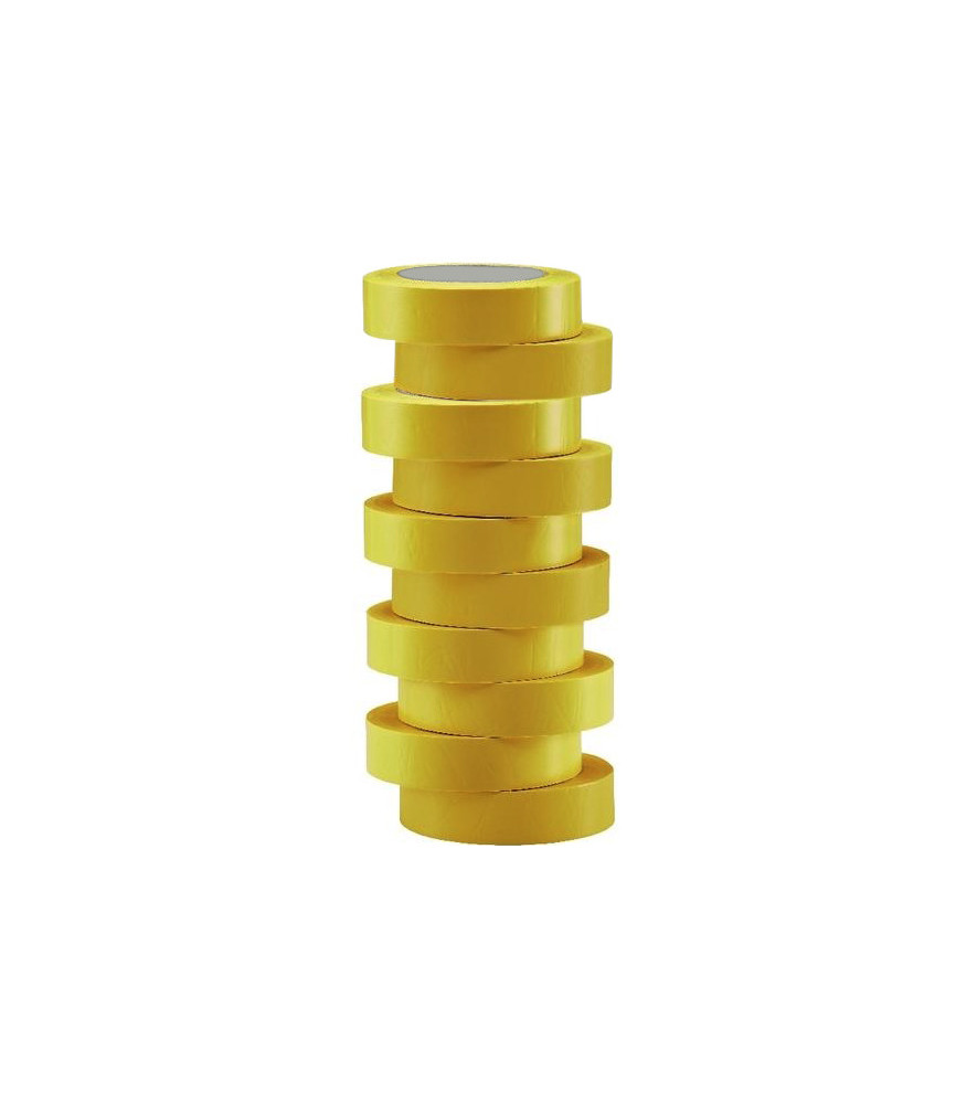 Ruban adhésif PVC électrique EUROCEL Isotape jaune 10mx15mm Ruban adhésif PVC électrique EUROCEL Isotape jaune 10mx15mm