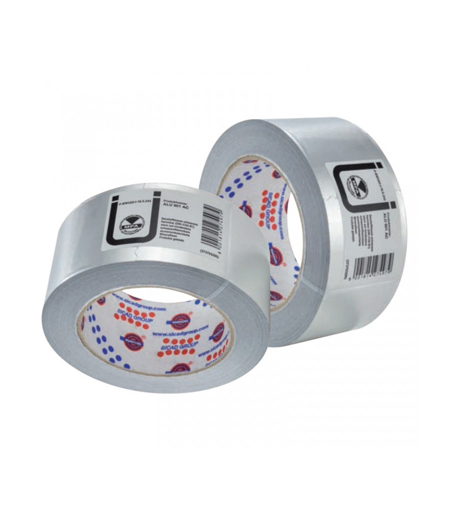 Ruban adhésif aluminium 30µm EUROCEL 901 10mx50mm Ruban adhésif aluminium 30µm EUROCEL 901 10mx50mm