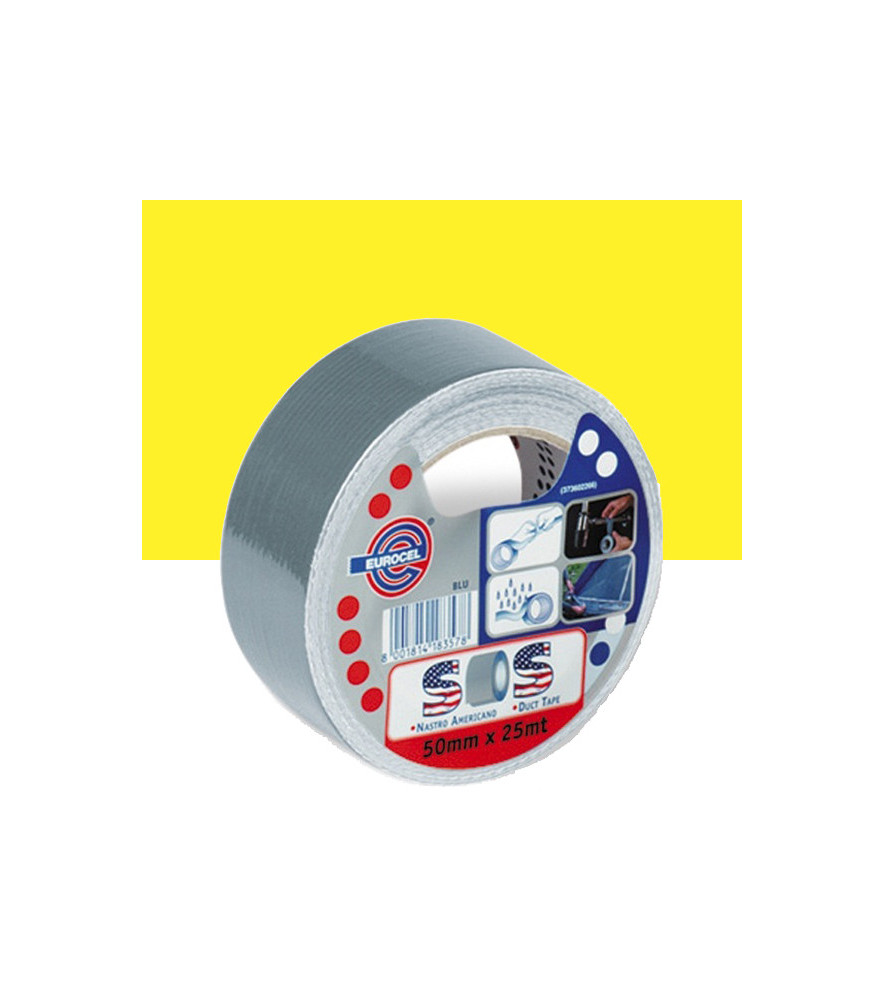 Toile de réparation multi-usages (américaine) EUROCEL 201TPL jaune 25mx50mm Toile de réparation multi-usages (américaine) EUROCEL 201TPL jaune 25mx50mm