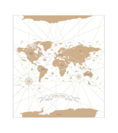 Panoramique CASELIO collection YOUNG & FREE YNF103410101 Travel is my Therapy Blanc 250x280cm