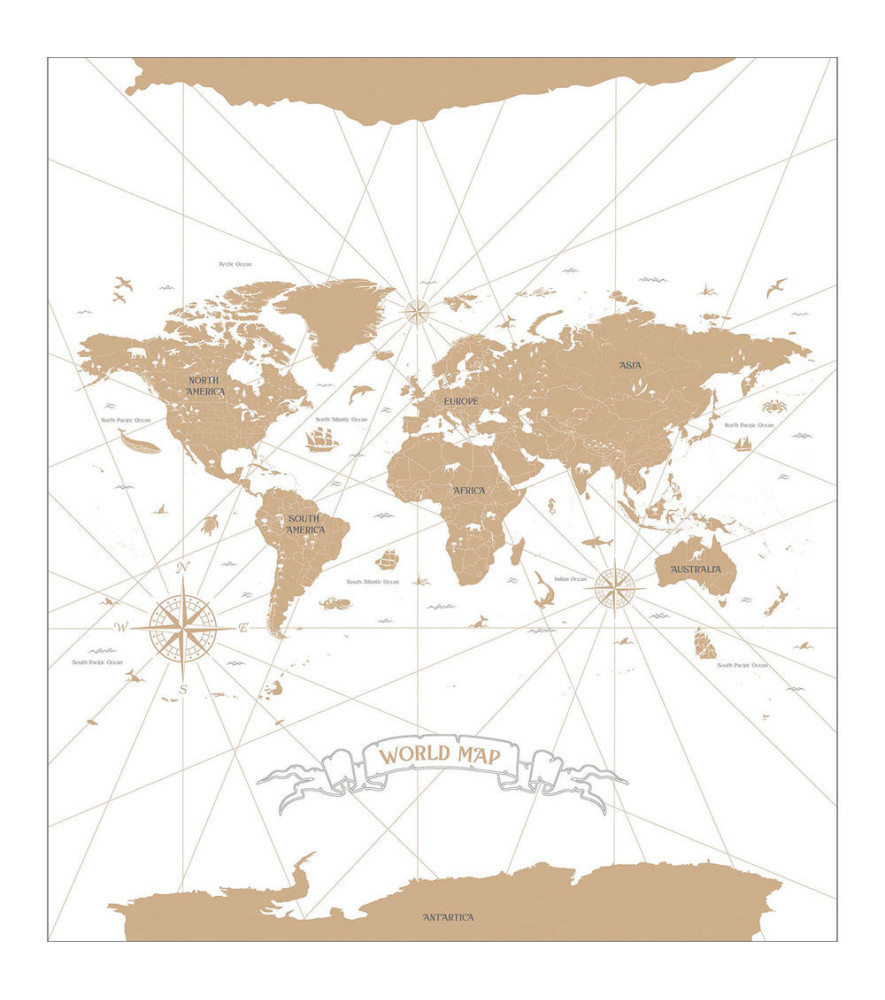 Panoramique CASELIO collection YOUNG & FREE YNF103410101 Travel is my Therapy Blanc 250x280cm