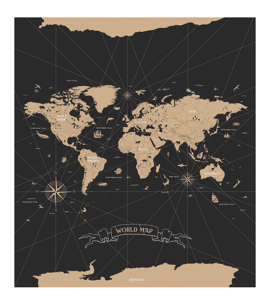 Panoramique CASELIO collection YOUNG & FREE YNF103419201 Travel is my Therapy Noir 250x280cm