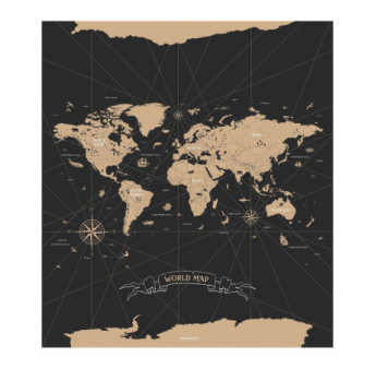 Panoramique CASELIO collection YOUNG & FREE YNF103419201 Travel is my Therapy Noir 250x280cm
