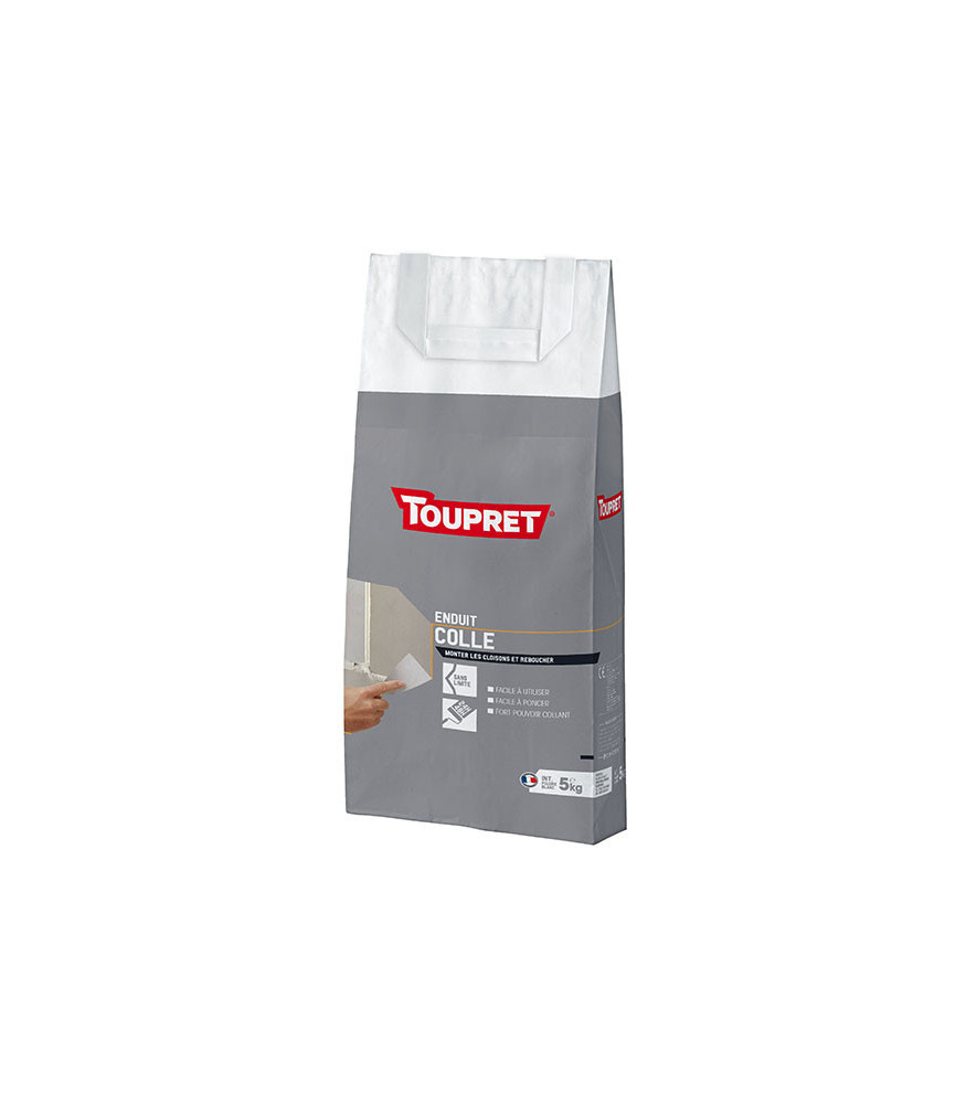 Enduit colle poudre TOUPRET gamme les Essentiels 5kg Enduit colle poudre TOUPRET gamme les Essentiels 5kg