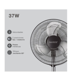 Ventilateur sur pied Vicari GARSACO 37W blanc
