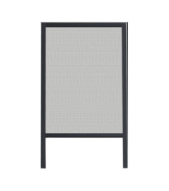 Chassis moustiquaire LUANCE PVC gris/toile noir 130x160cm