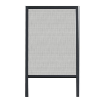 Chassis moustiquaire LUANCE PVC gris/toile noir 130x160cm