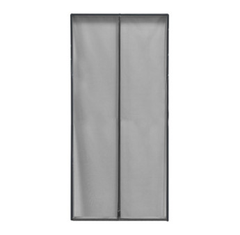 Rideau de porte moustiquaire aimanté LUANCE avec encadrement 100X220cm gris