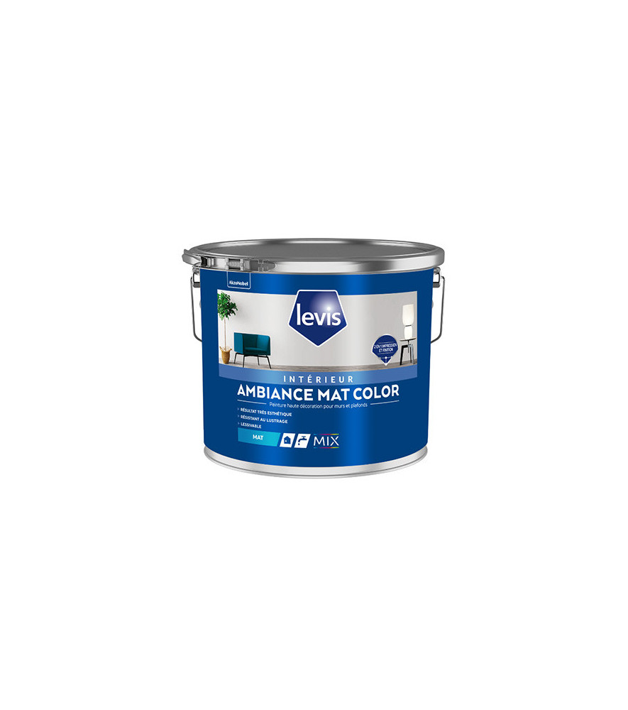 Peinture LEVIS Ambiance mat color blanc 1L Peinture LEVIS Ambiance mat color blanc 1L