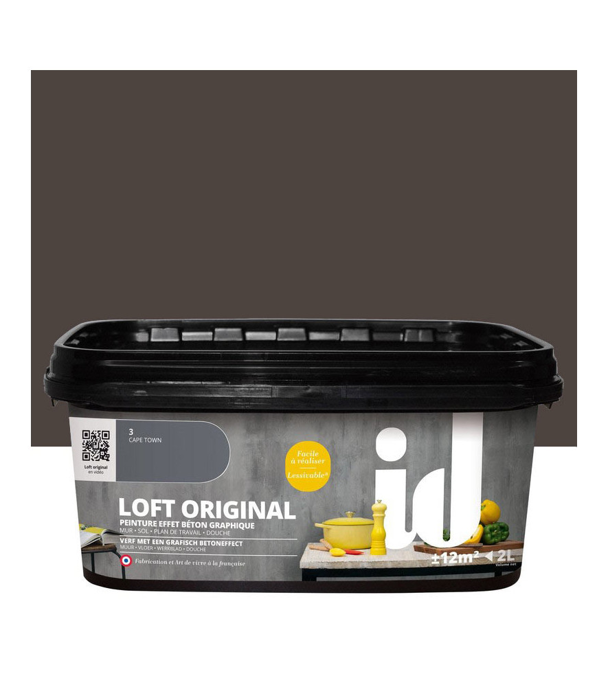 Peinture ID Loft Original effet béton Barcelone 2L Peinture ID Loft Original effet béton Barcelone 2L
