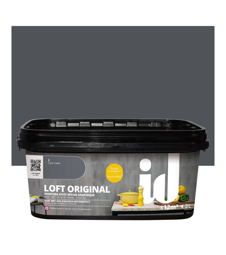 Peinture ID Loft Original effet béton Berlin 2L Peinture ID Loft Original effet béton Berlin 2L