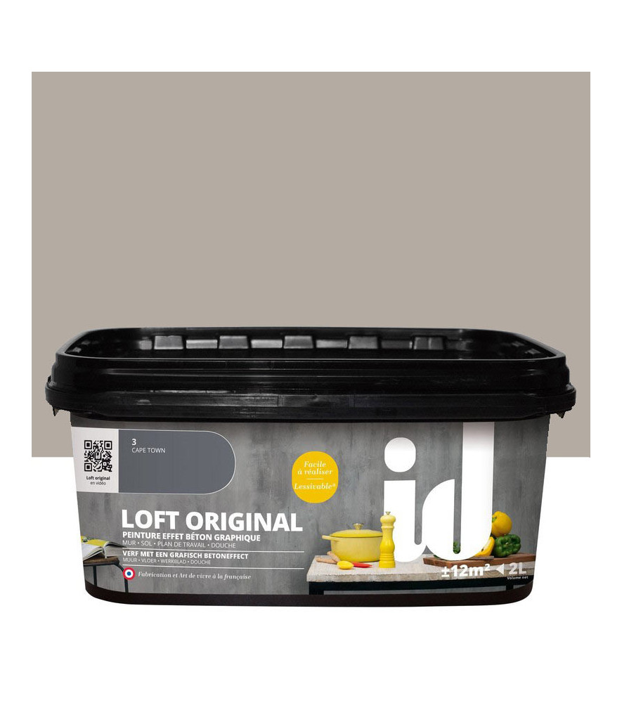 Peinture ID Loft Original effet béton Paris 2L Peinture ID Loft Original effet béton Paris 2L