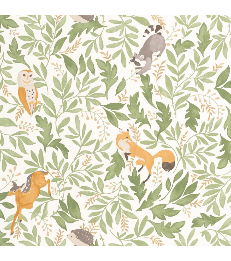 Papier peint CASELIO Collection LES MINIS MONDES BALADE EN FORET MNM105747170