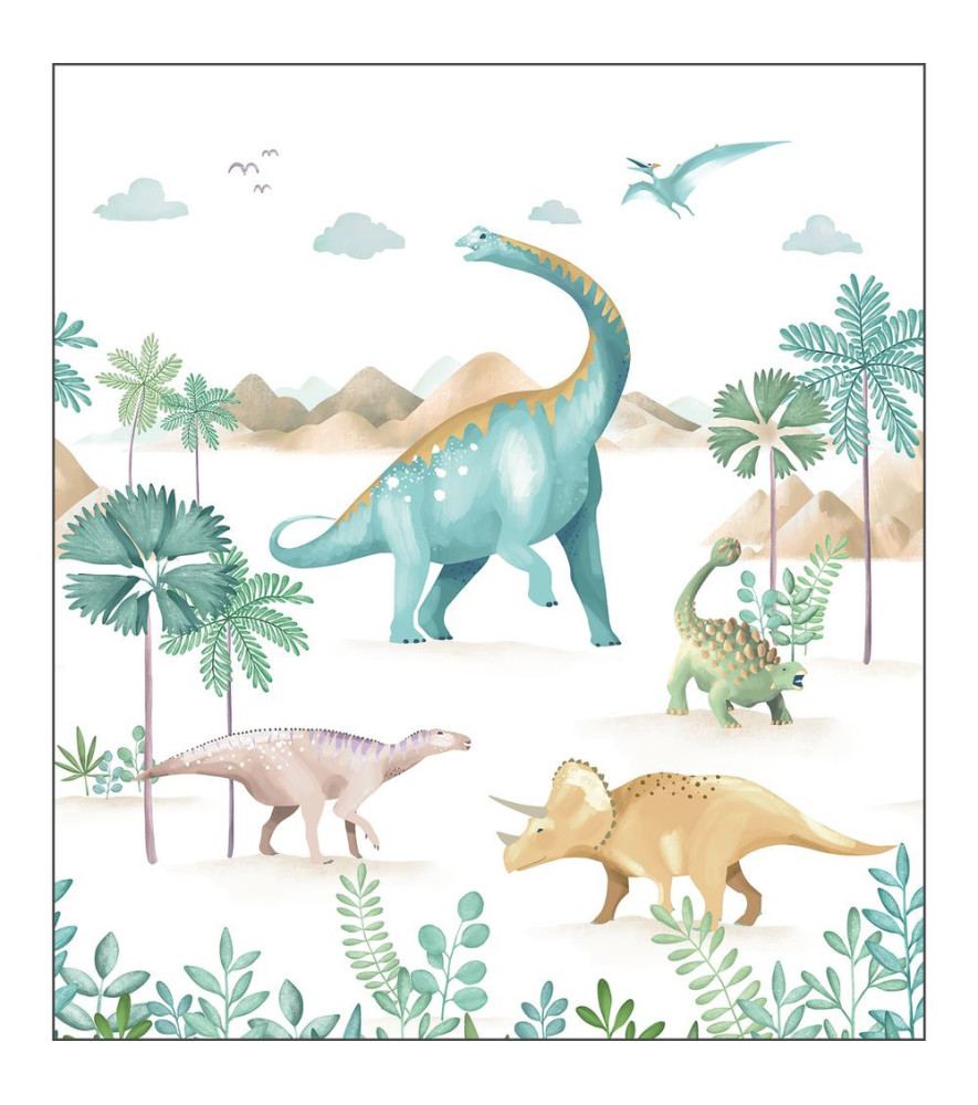 Panoramique CASELIO Collection LES MINIS MONDES LE MONDE DES DINOSAURES MNM105774501 250x280cm
