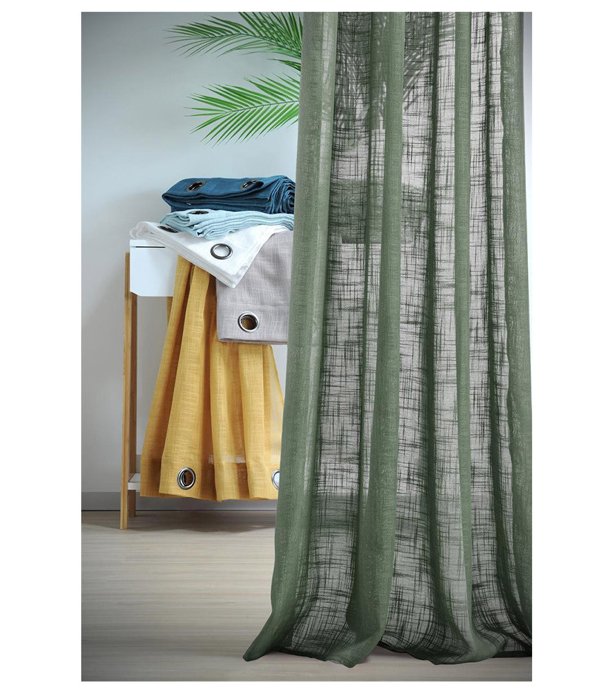 Voile STOF ONTARIO Sauge 135x260cm 100% polyester Voile STOF ONTARIO Sauge 135x260cm 100% polyester
