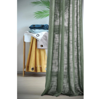 Voile STOF ONTARIO Sauge 135x260cm 100% polyester