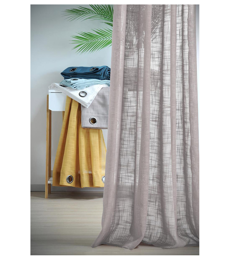 Voile STOF ONTARIO Taupe 135x260cm 100% polyester Voile STOF ONTARIO Taupe 135x260cm 100% polyester