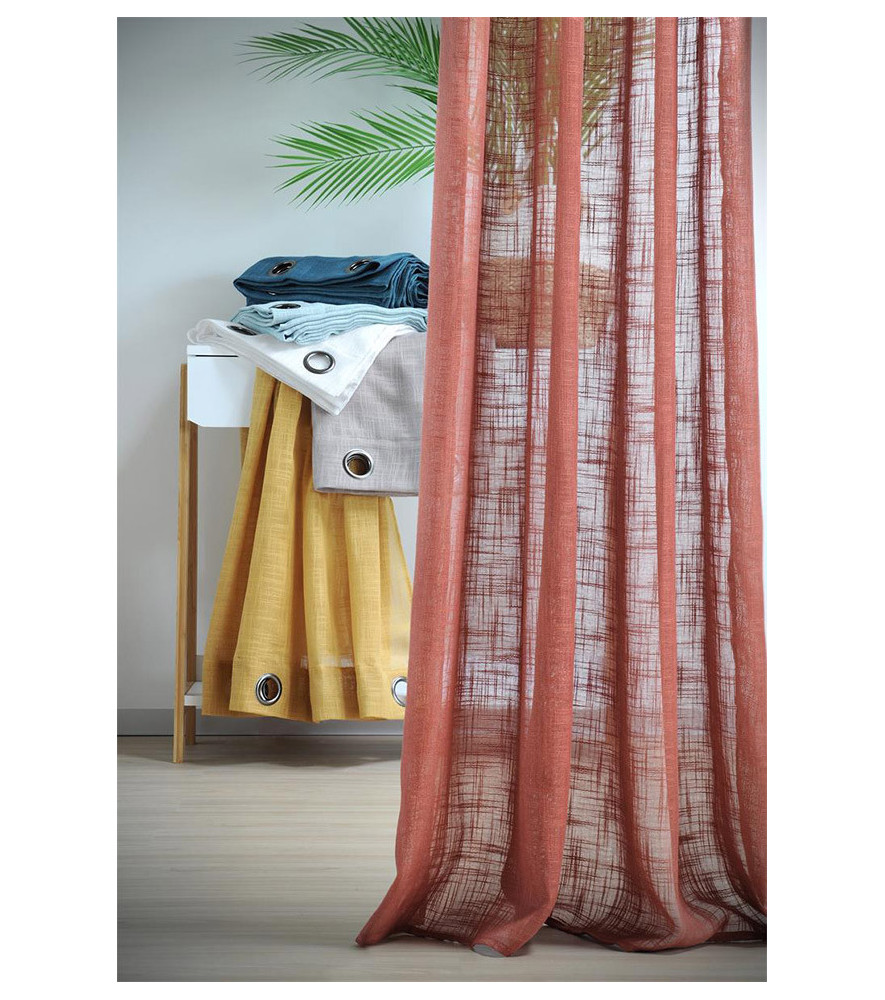 Voile STOF ONTARIO Terracotta 135x260cm 100% polyester Voile STOF ONTARIO Terracotta 135x260cm 100% polyester