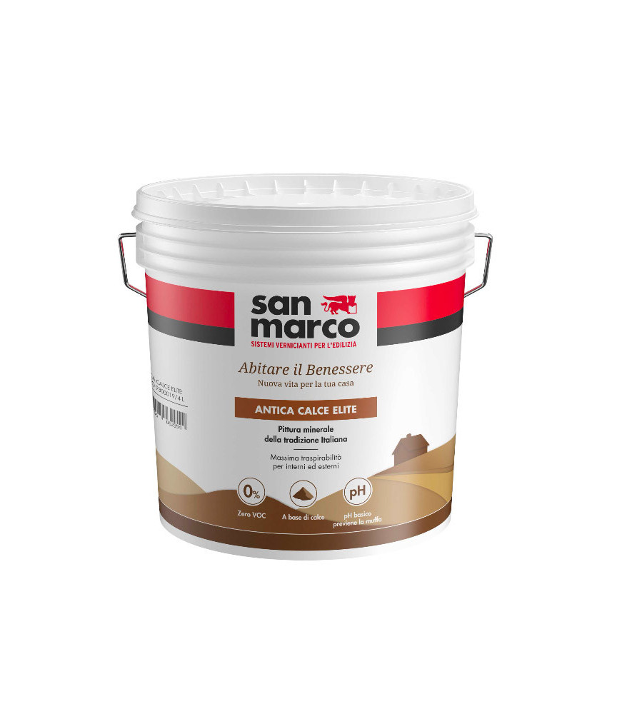Peinture minérale SAN MARCO Antica Calce Elite blanc 1L Peinture minérale SAN MARCO Antica Calce Elite blanc 1L