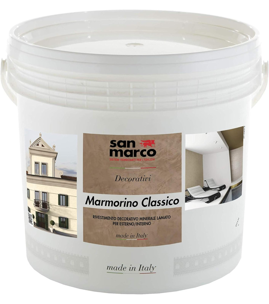 Revêtement minéral SAN MARCO Marmorino Classico blanc 5kg Revêtement minéral SAN MARCO Marmorino Classico blanc 5kg