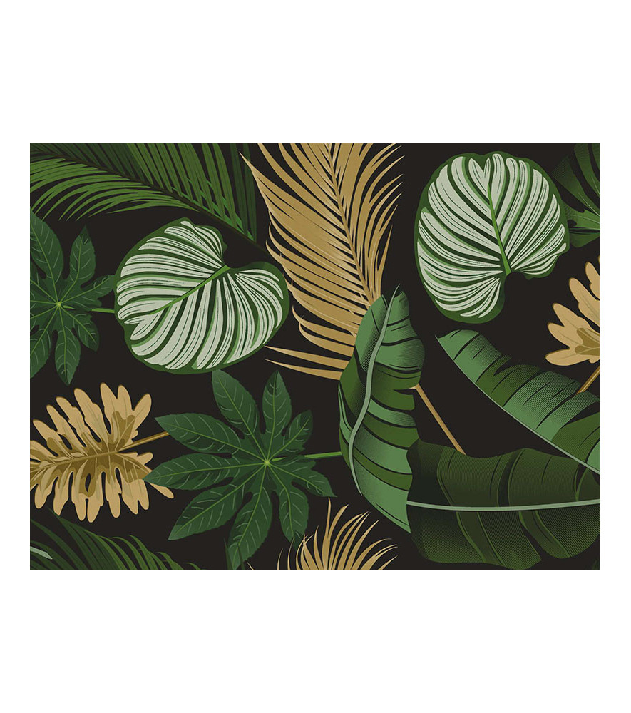 Tapis Déco Velvet Leaves 50x120cm