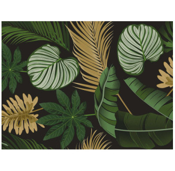Tapis Déco Velvet Leaves 50x120cm
