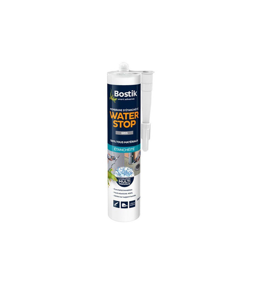 Résine d'étanchéité BOSTIK Waterstop gris 290ml Résine d'étanchéité BOSTIK Waterstop gris 290ml
