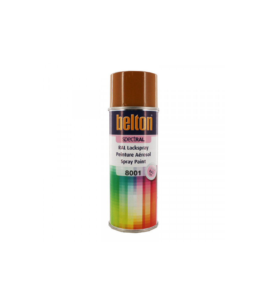 Peinture BELTON spectral brillant RAL 8001 brun terre de sienne 400ml Peinture BELTON spectral brillant RAL 8001 brun terre de sienne 400ml